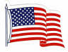 US Flag Waving Flag Decal